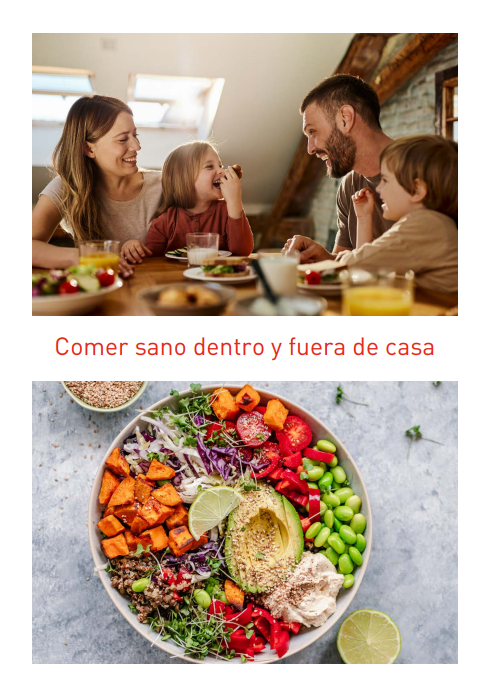 Infografía Comer sano dentro y fuera de casa