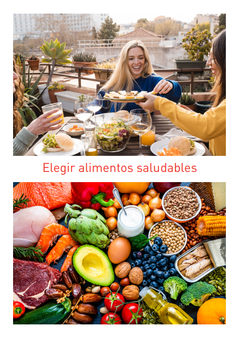 Infografía Elegir alimentos saludables
